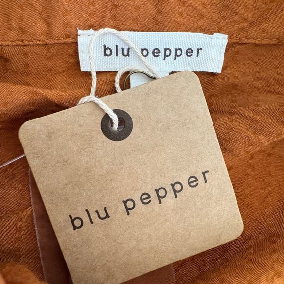 Blu Pepper Golden Vintage Mustard Button Up Blouse - NEW Peasant/Cottage - Picture 9 of 11